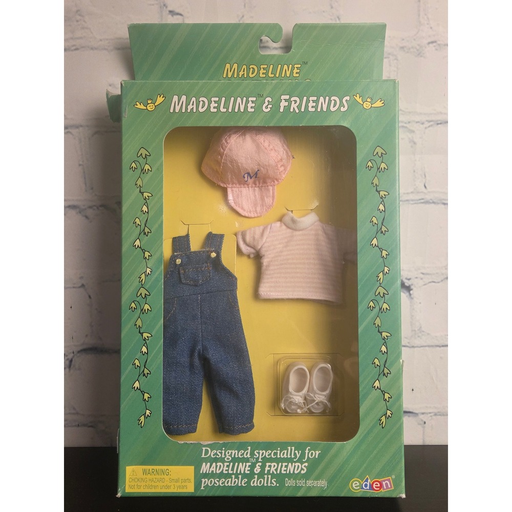 Vintage 1999 Eden Madeline & Friends Playtime Doll Outfit Overalls Set 33448